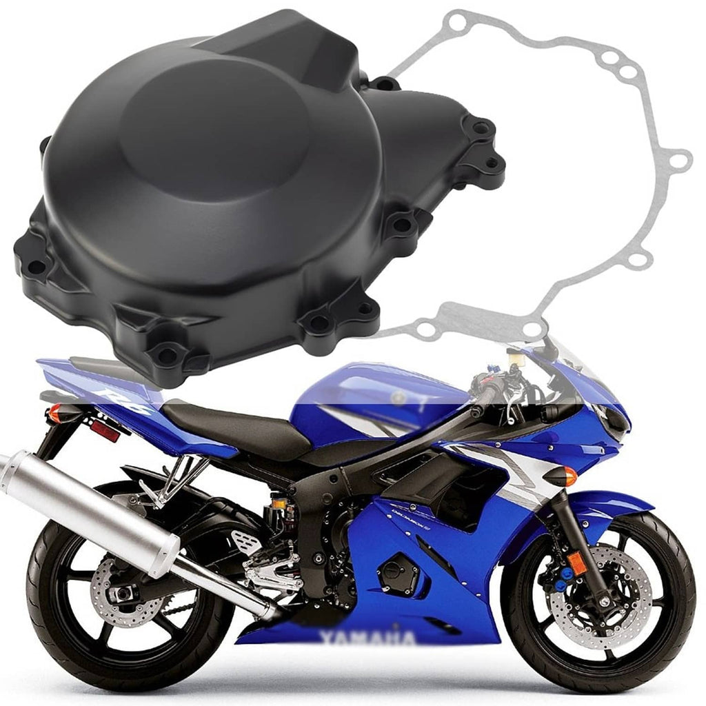 Starter stator cover with gasket, matte black engine-side housing for motorbike repair