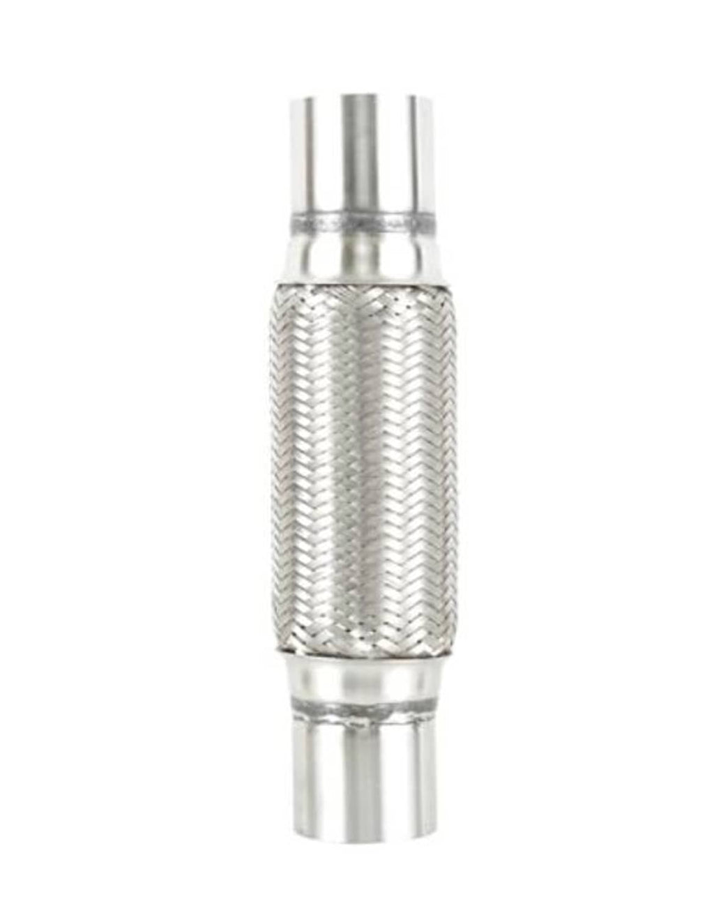 Universal stainless steel exhaust flex pipe, braided metal flex sleeve with end caps