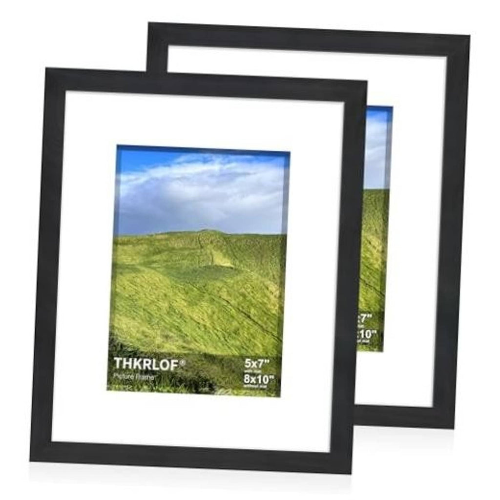 Black 8x10 shadow box picture frame with real glass and photo insert