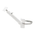 White solar panel pole mount bracket with adjustable arm for security camera solar panels