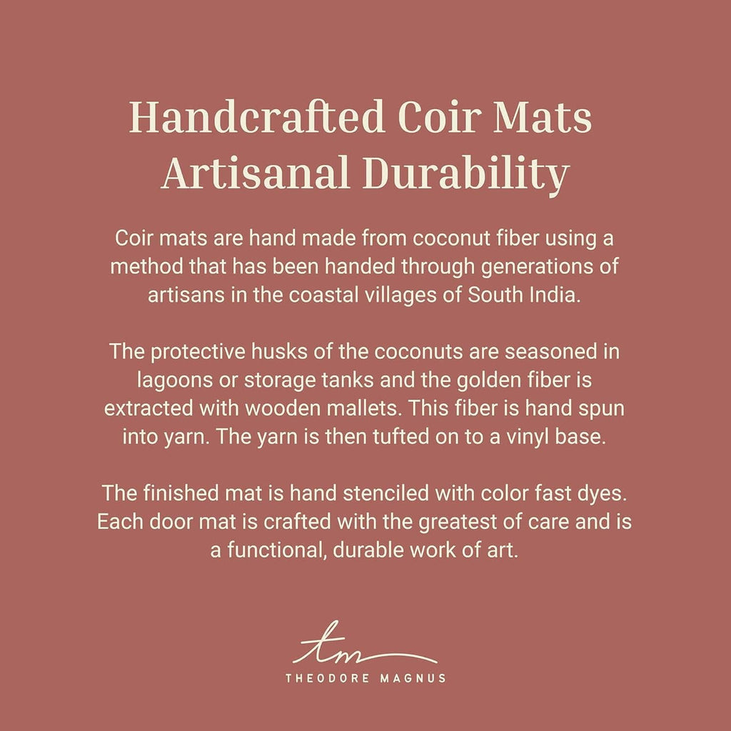 Handcrafted coir door mats with artisan durability