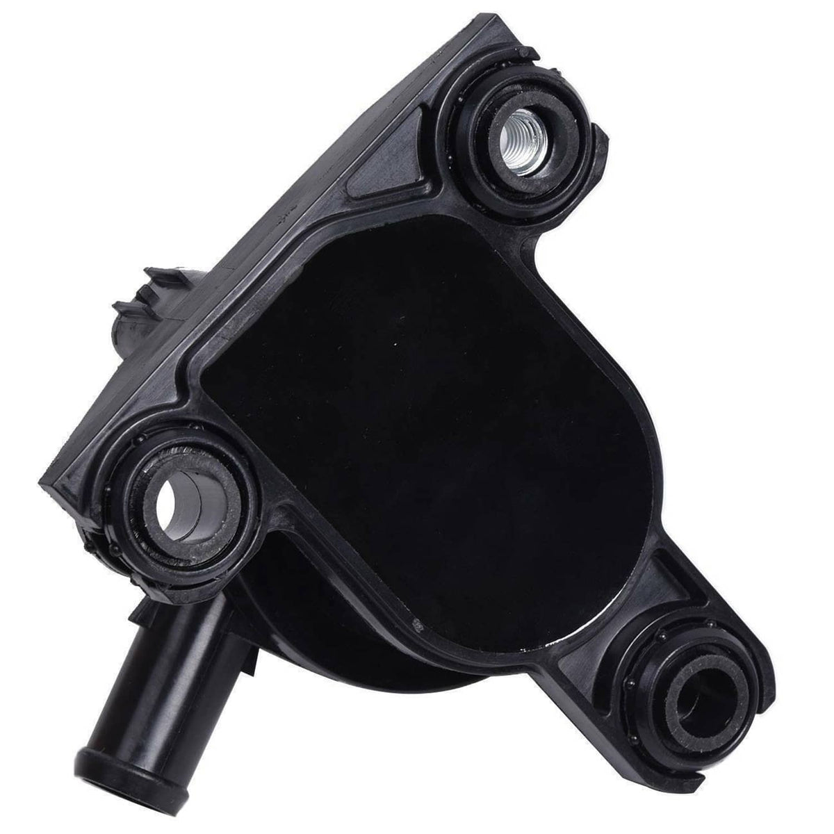 Black electric inverter water pump with round sensor-style port and mounting feet