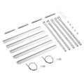 Stainless steel grill heat tent replacement parts set with bars, rods, and wires