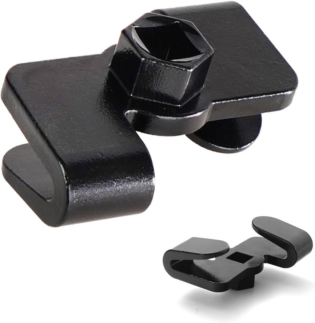 Black 1/2 in drive wrench extender adapter with square socket clamp jaw