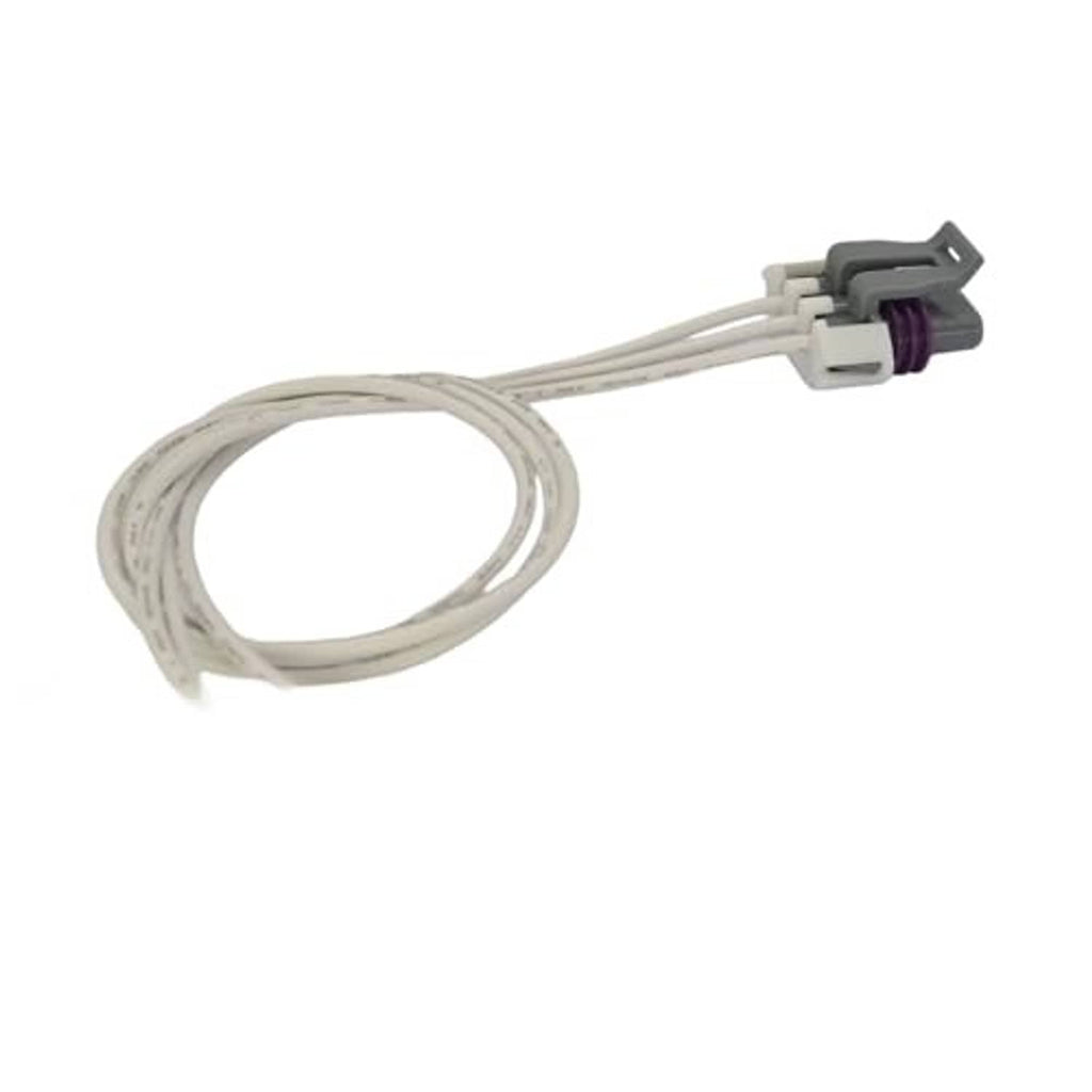 Throttle sensor connector wiring harness with white cable and gray 4-pin plug