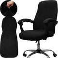 Black office chair cover for large chairs, universal fit, without arm cover