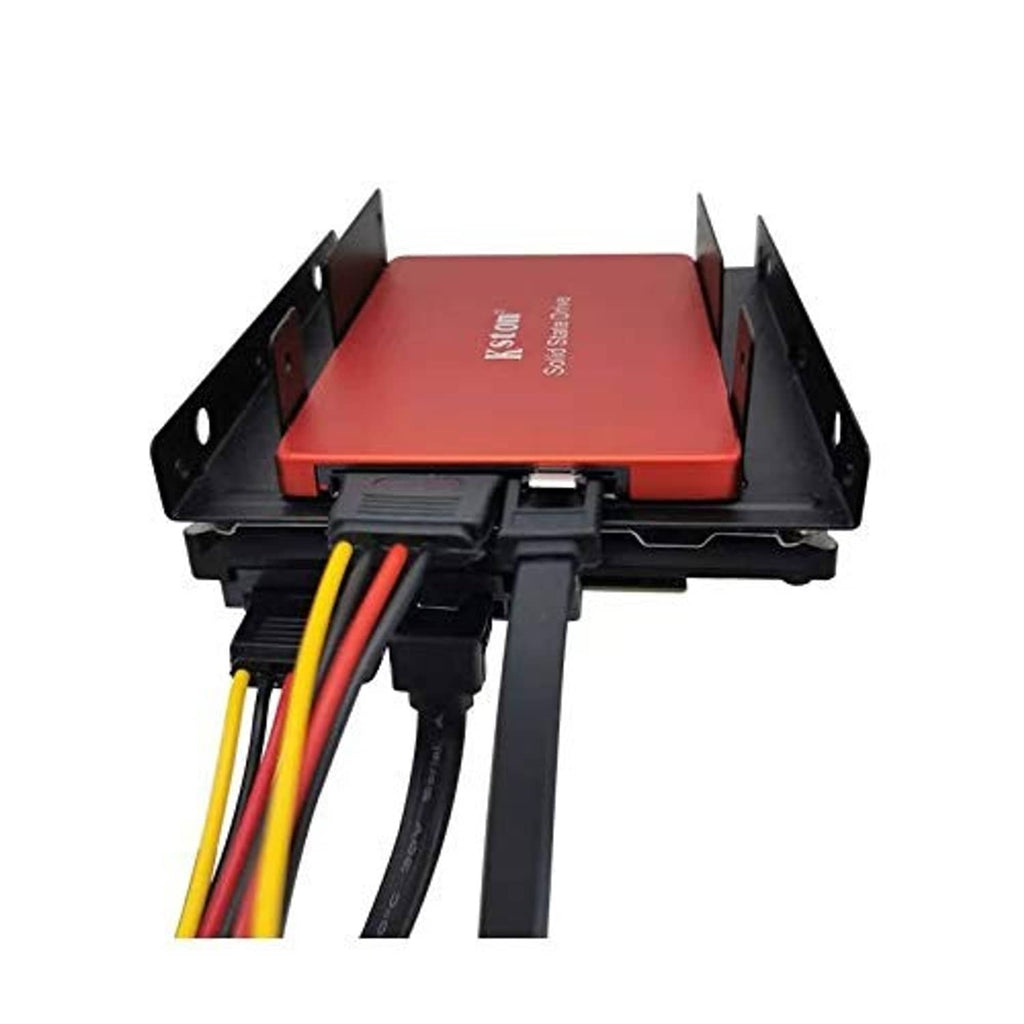 SATA power splitter cable connected to a drive bay with multi-wire harness