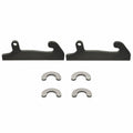Black quick-attach loader bracket set with four U-shaped clips and two mounting ears
