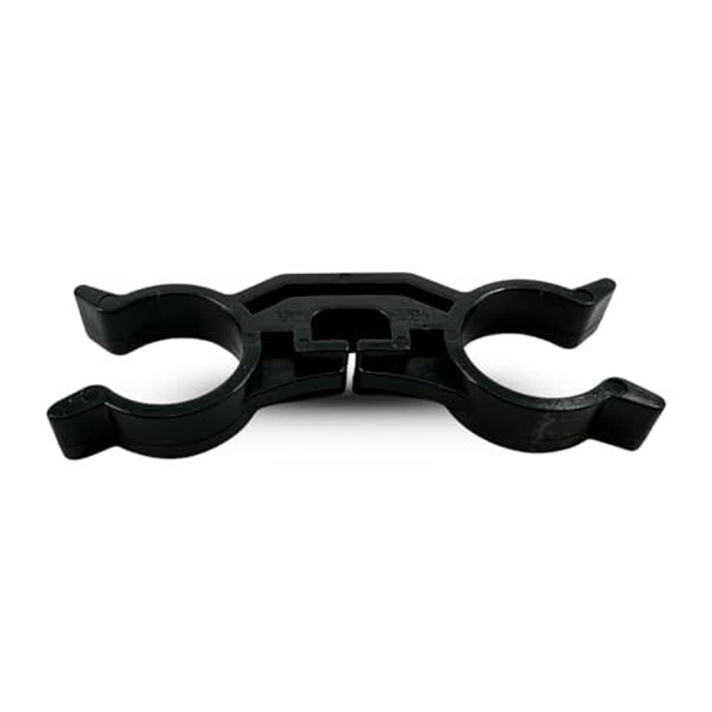 Black air brake hose separator tool with two curved prongs and center latch