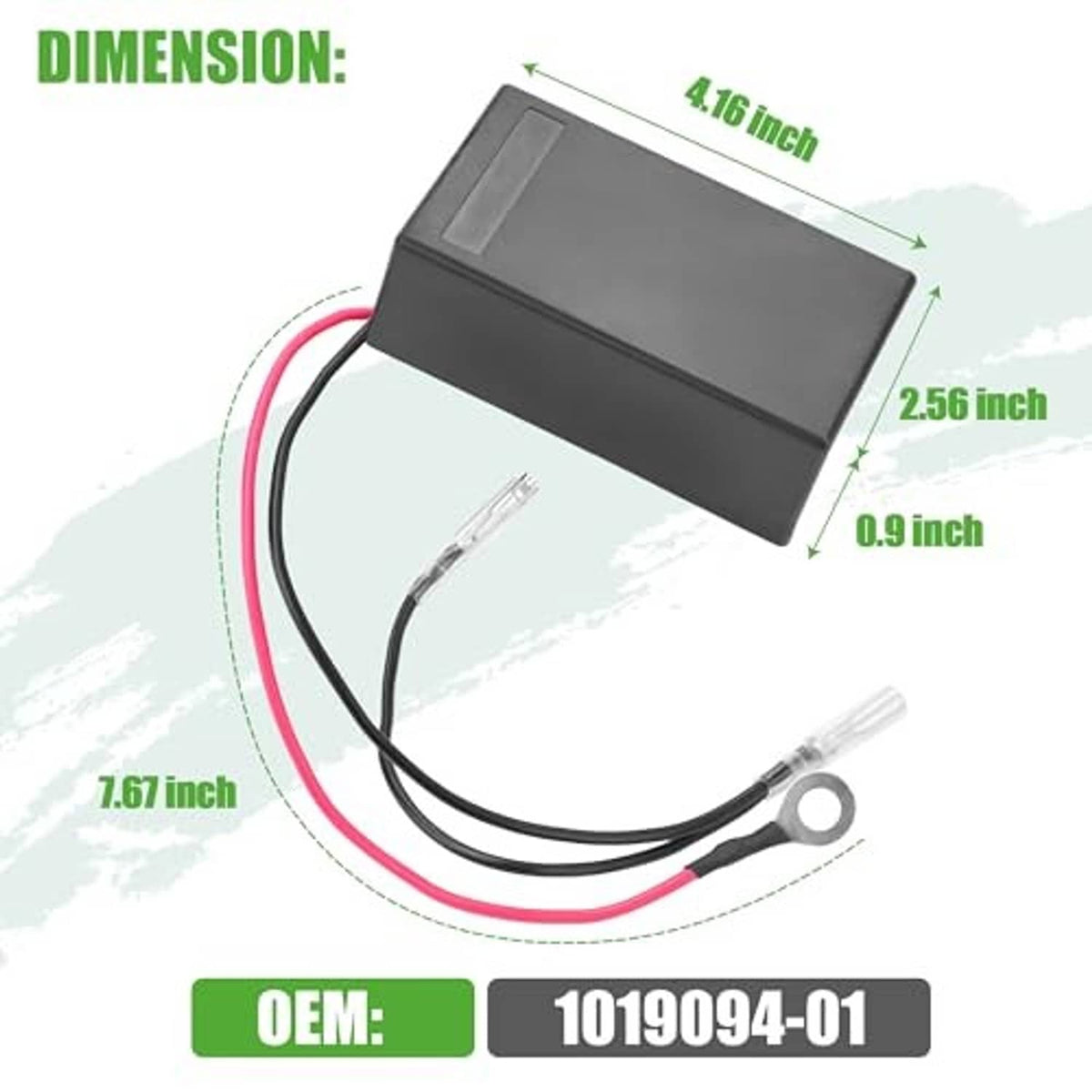 Black RPM rev limiter box with red and black wire harness