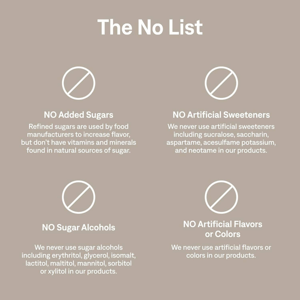 Electrolyte drink mix no list panel: no added sugars, no artificial sweeteners, no artificial flavors