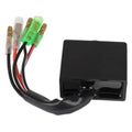 CDI ignition module with black housing and four-wire harness with green connectors