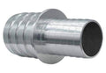 Silver metal hose barb splice coupler reducer fitting adapter with flared barb section