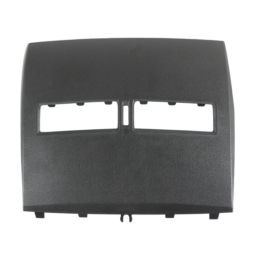 Dark gray dashboard instrument cluster bezel lid with two rectangular openings