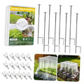 Metal raised bed pest netting kit with steel support stakes and mesh cover