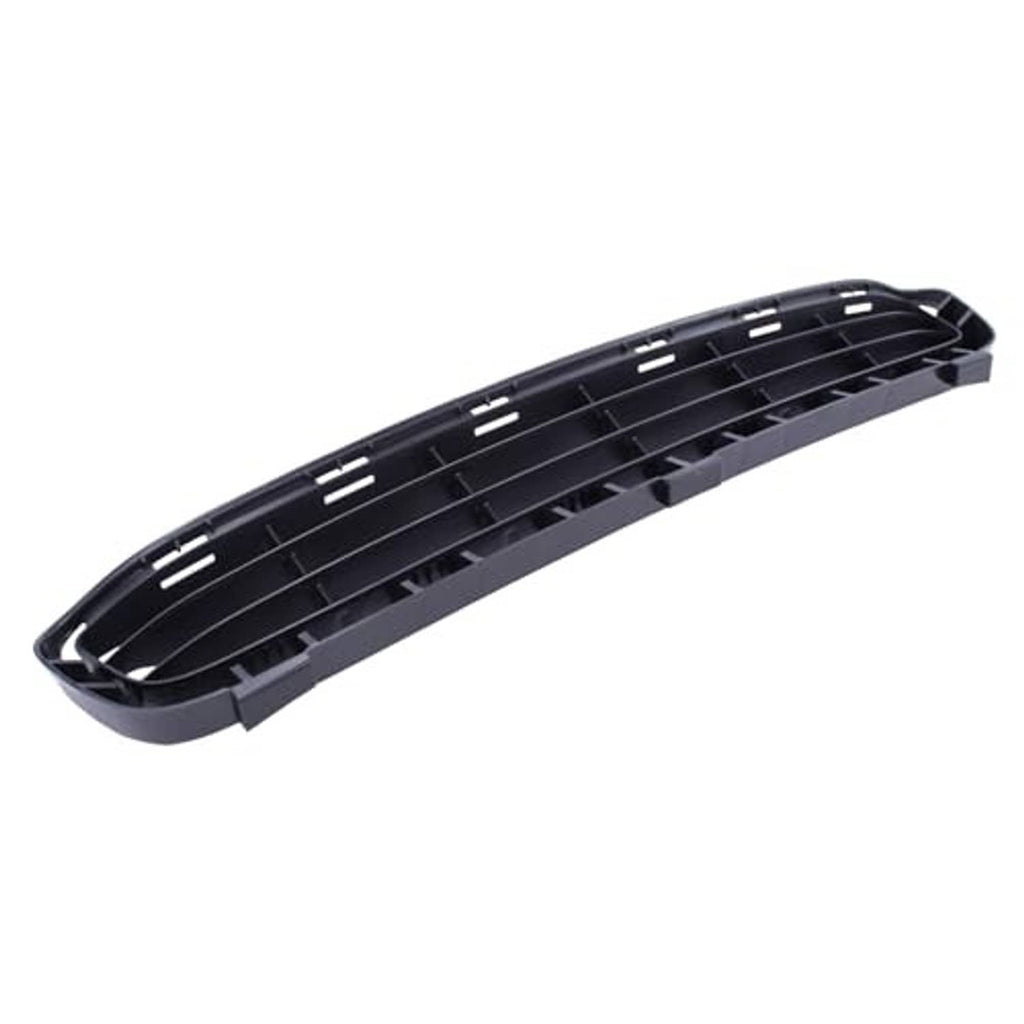 Black front grille insert with internal crossbars and side mounting tabs