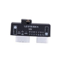 Black radiator cooling fan control module relay unit with wiring connector tabs