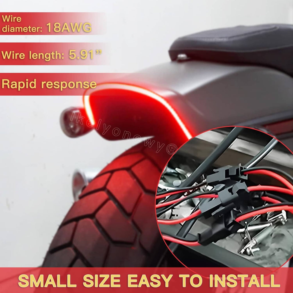 JST SM 2-pole harness with red and black 18 AWG wires and compact plugs