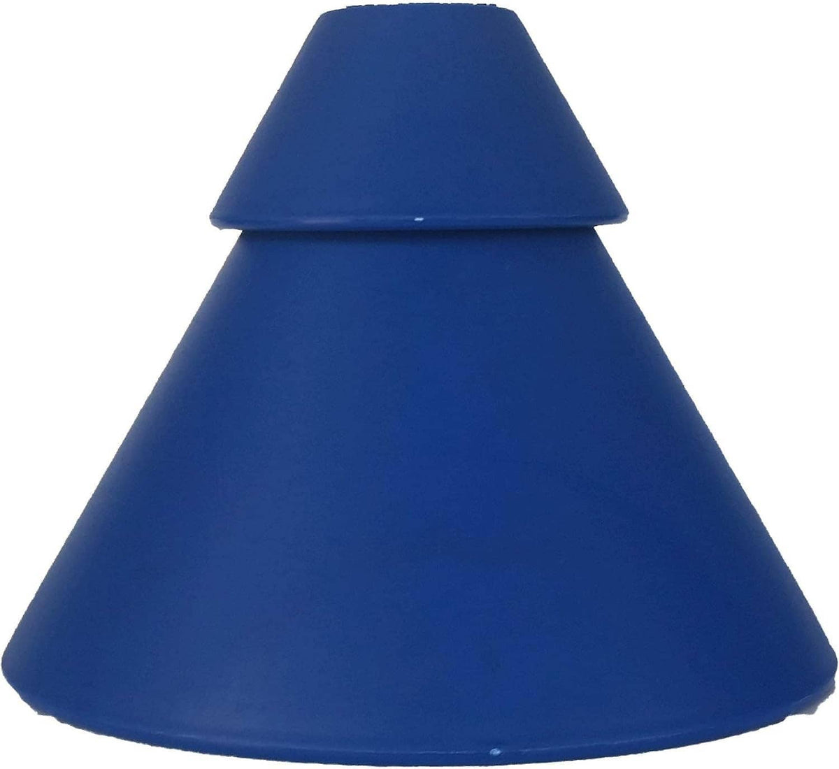 Blue funnel-shaped washing base for portable hand-powered clothes washer