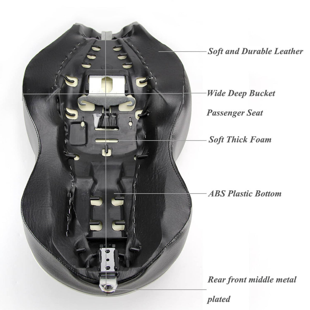 RivetOak For Harley Sportster XL 883 1200 48 Driver & Passenger Two-Up 2-UP Seat Cushion