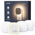 AUVON 4-pack plug-in LED night lights with warm white backlit motion sensor