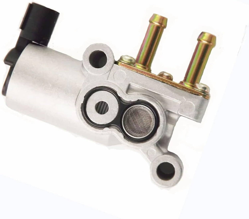 Idle Air Control Valve with black sensor seal and silver body with two top ports