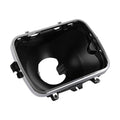 Black headlight mounting bracket retainer with mounting tabs and cutout opening