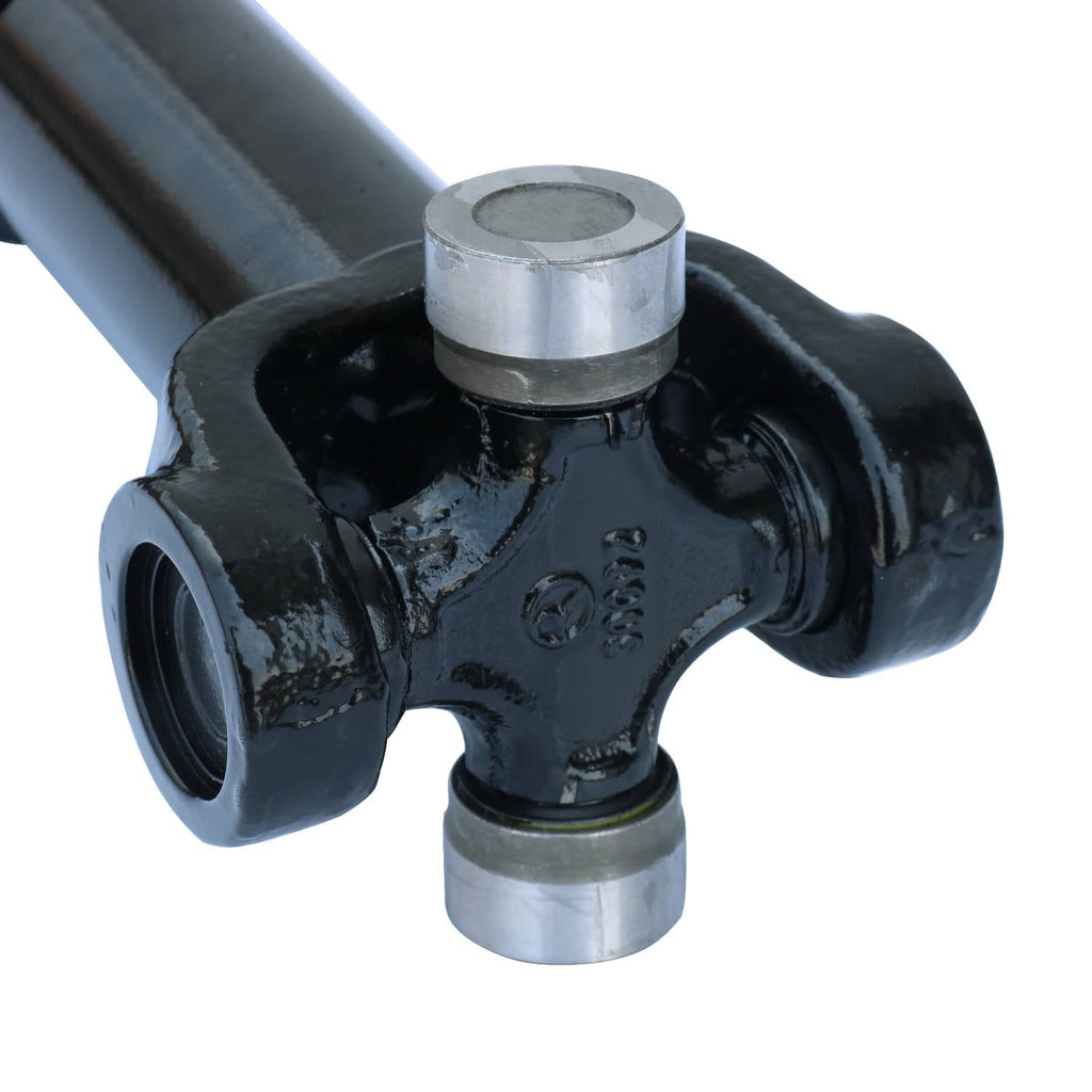 U-joint cross and bearings on front drive shaft, black housing with silver caps