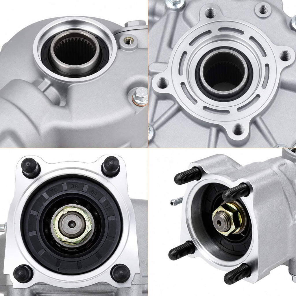 Close-up of rear differential hub seal and wheel hub mounting surface