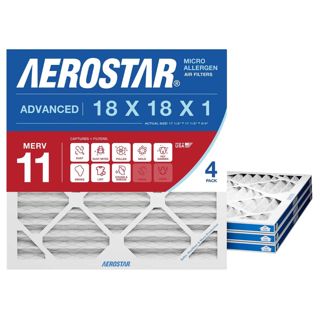 MERV 11 air filter pack with white pleated media and cross-hatch frame