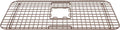 Kitchen sink bottom grid in antique brown with raised wire rails and center cutout