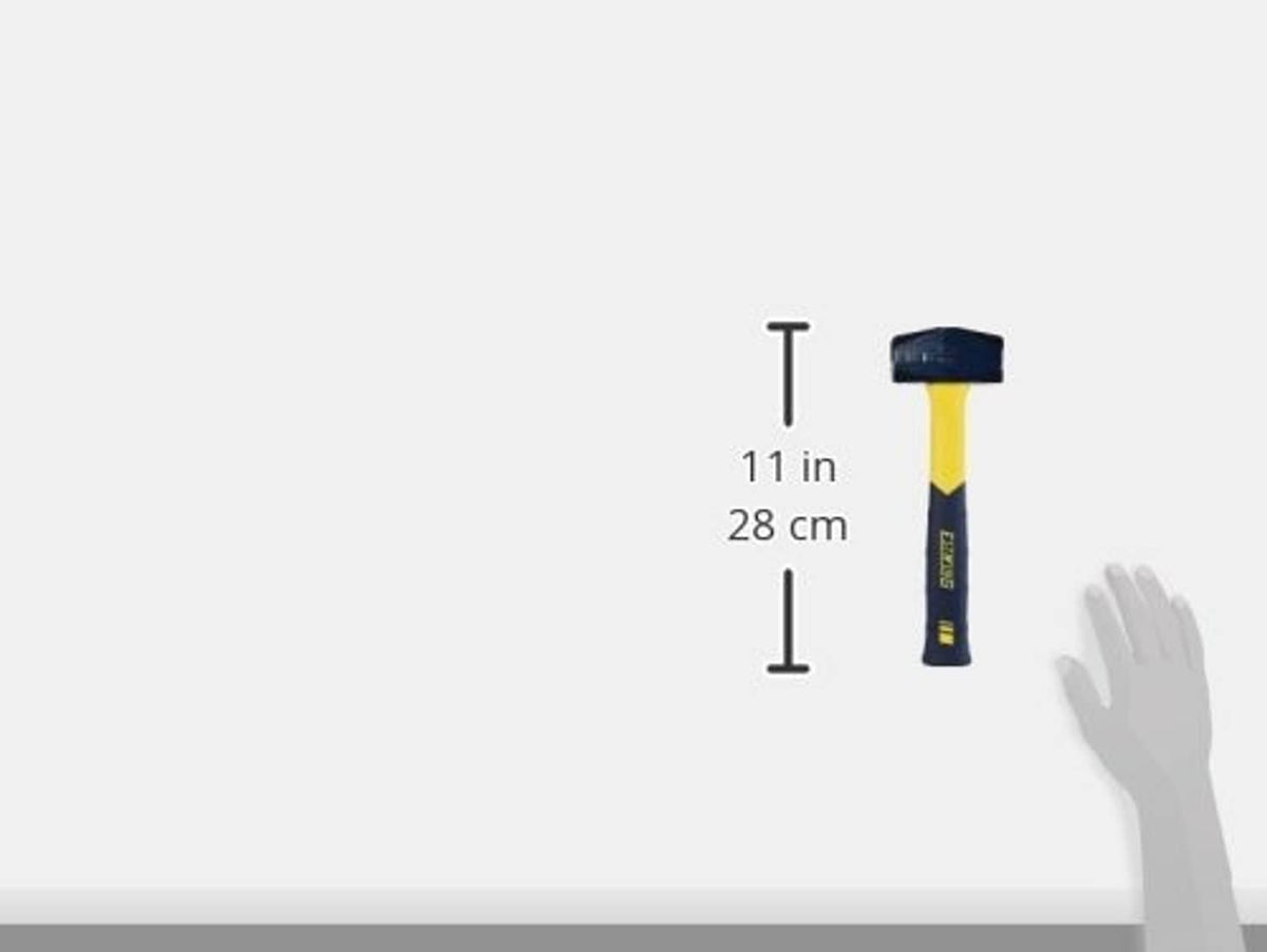 Estwing 2-lb sledge hammer, 11 in overall length, blue head and yellow handle
