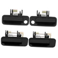 Exterior door handle replacement, black, with metal spring and latch hardware