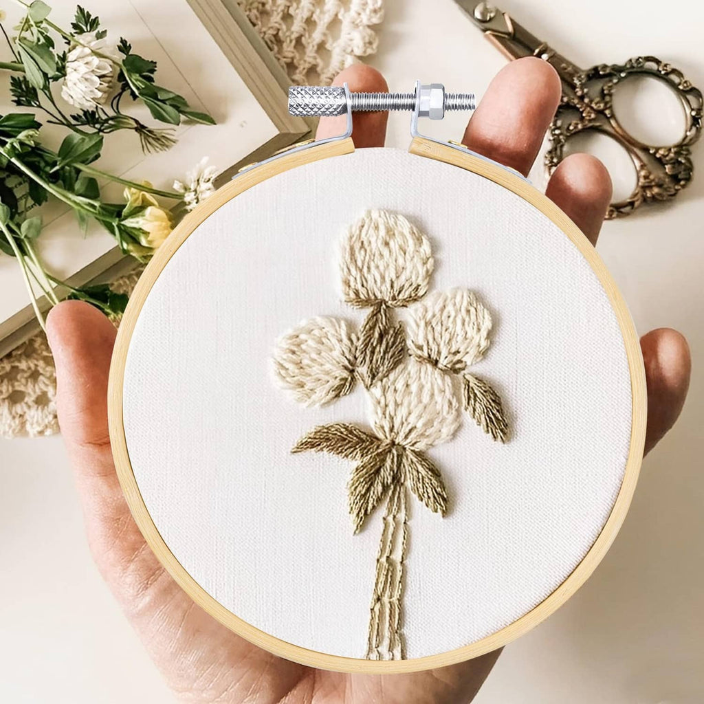 RivetOak GIEMSON Embroidery Hoop 4 Inch 12 Pieces Small 4 inch, Nature