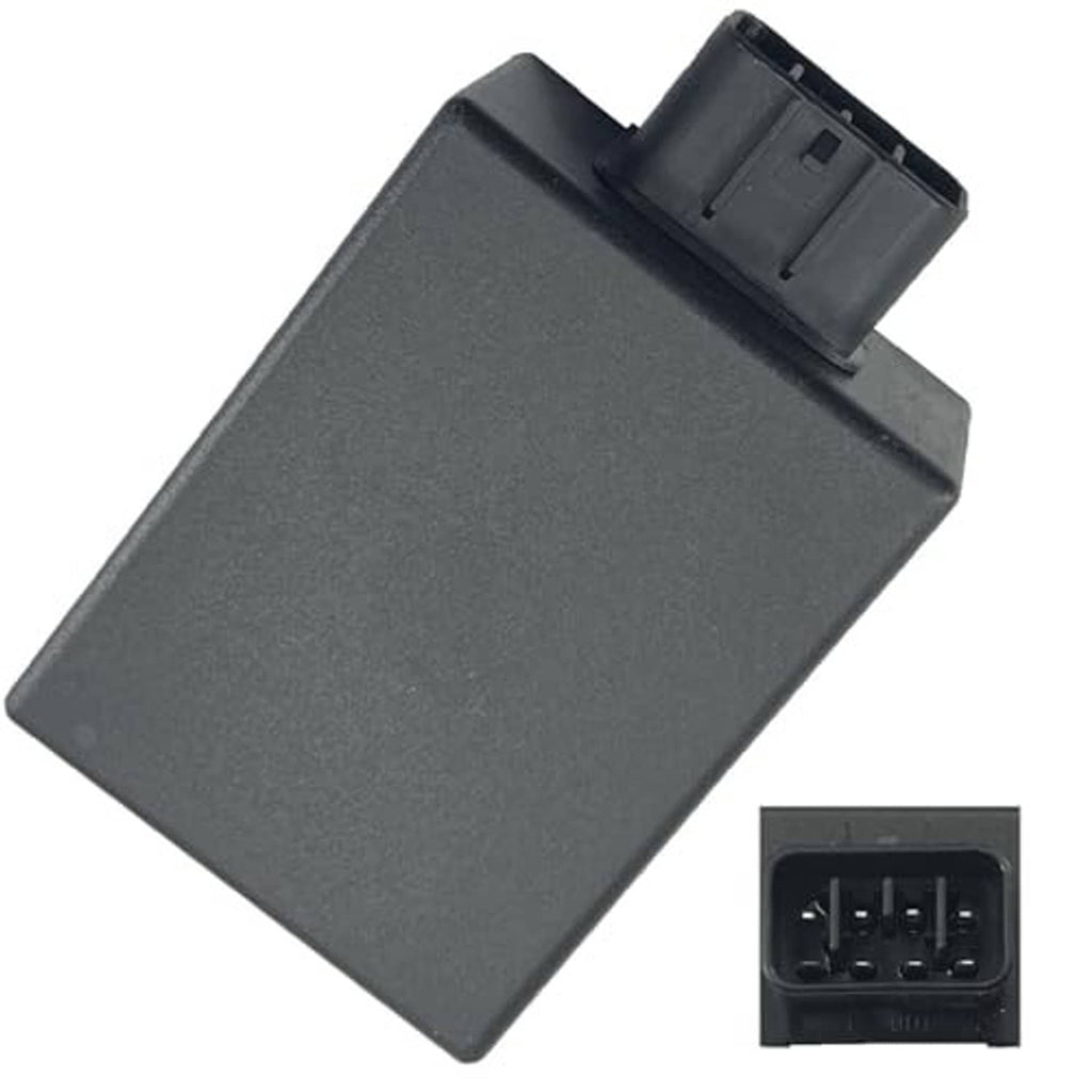 Gray CDI ignition module box with top connector and side housing