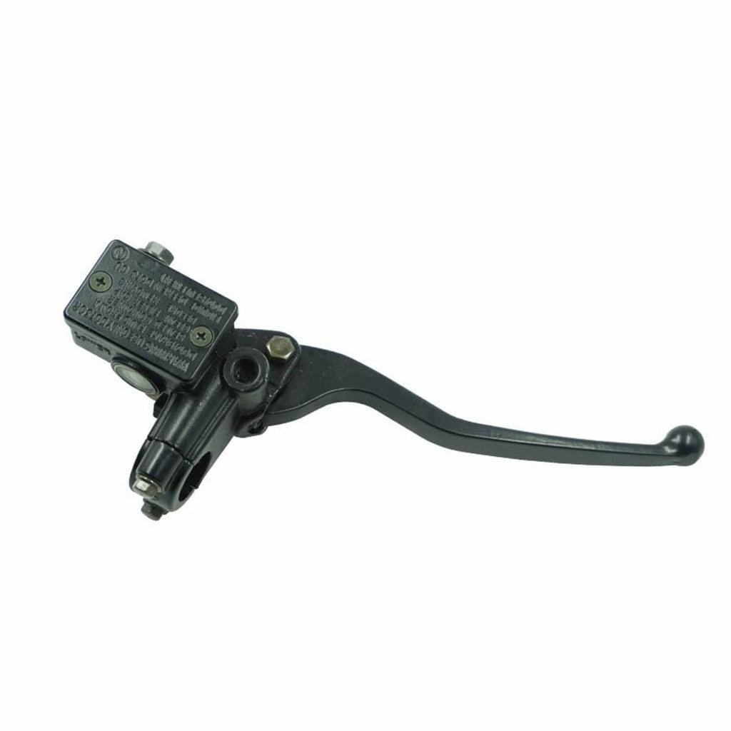 Front brake master cylinder lever assembly, black lever with hydraulic reservoir