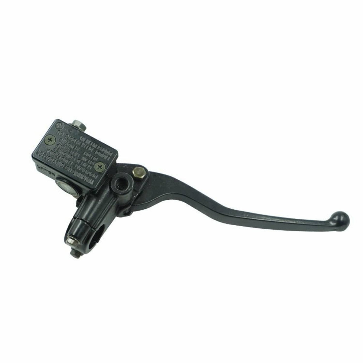 Front brake master cylinder lever assembly, black lever with hydraulic reservoir