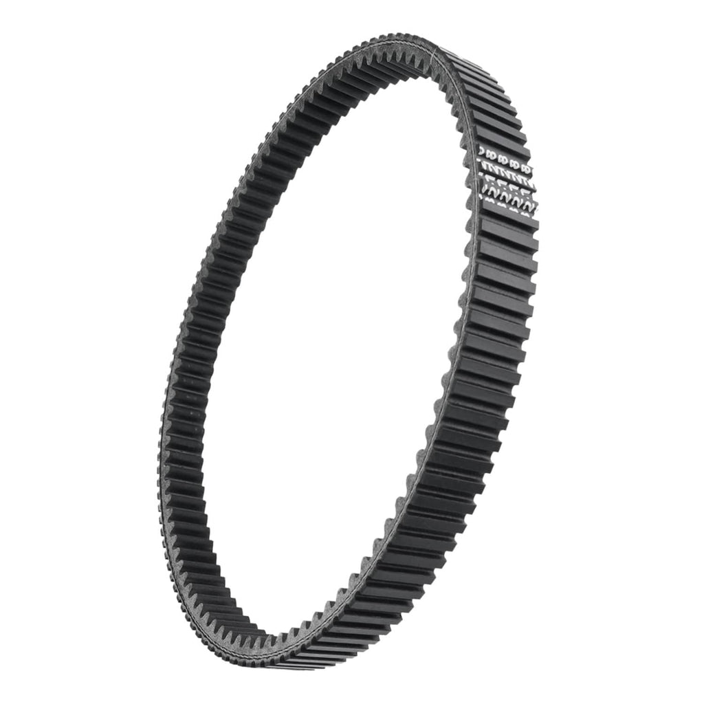 Heavy duty clutch drive belt, black loop shown in a narrow, angled profile