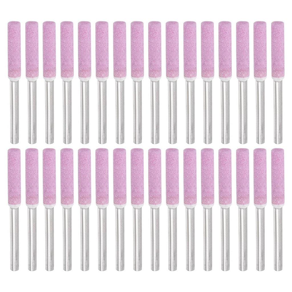 Diamond chainsaw sharpener set, purple grinding tips on metal shafts (32 pcs)