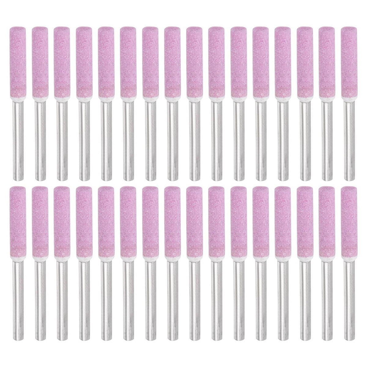 Diamond chainsaw sharpener set, purple grinding tips on metal shafts (32 pcs)
