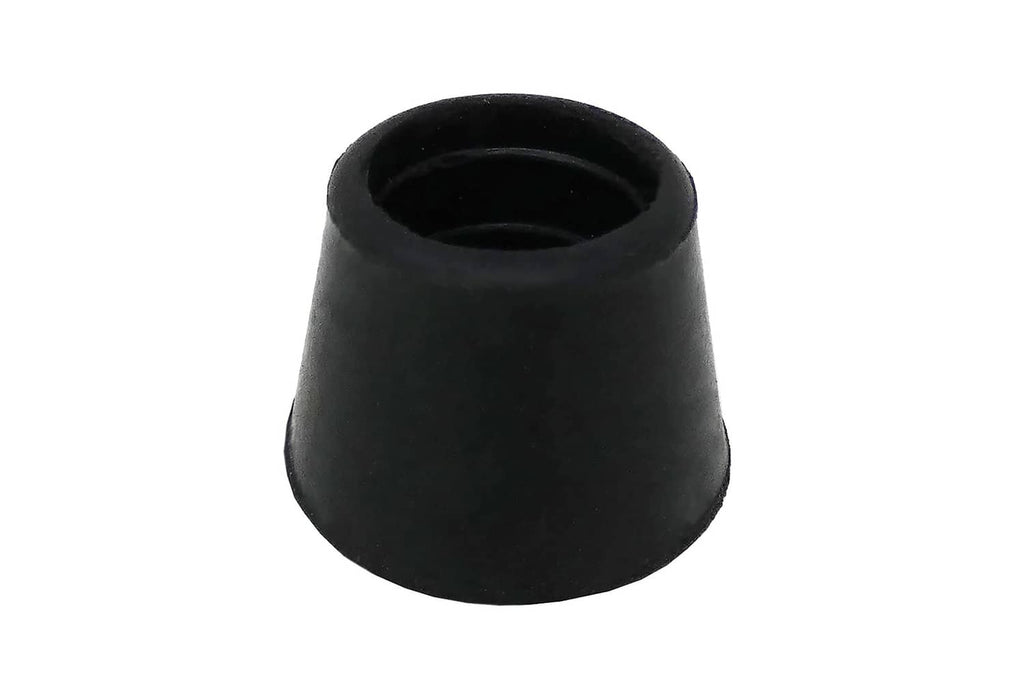 Black rubber chair leg tip with 3/4-inch inside diameter