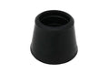 Black rubber chair leg tip with 3/4-inch inside diameter