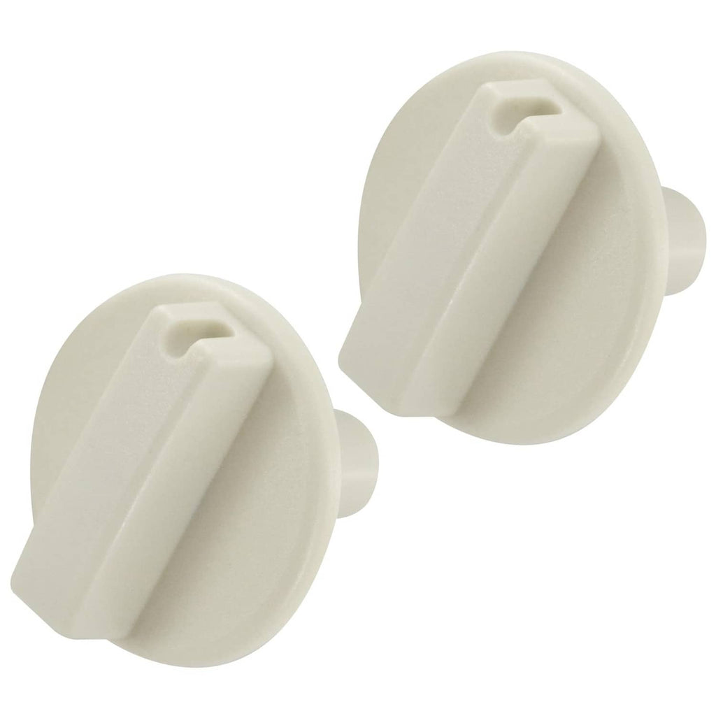 Off-white temperature control knob with D-shaped insert