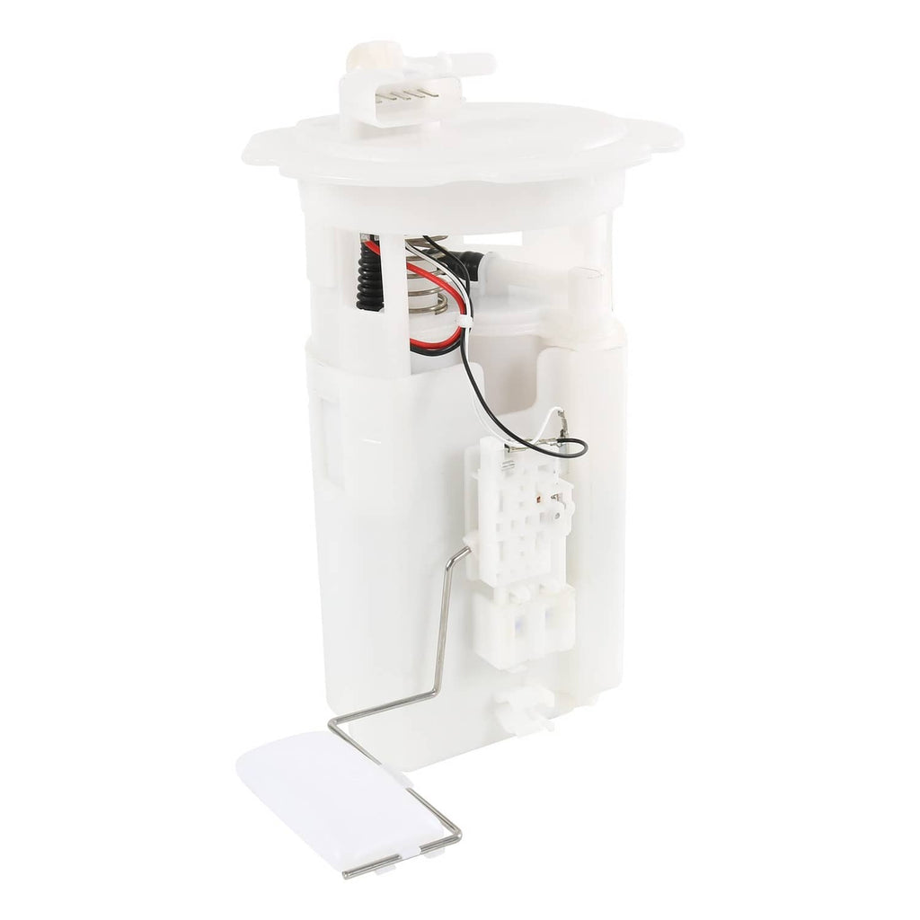 White electric fuel pump module assembly with wiring harness and fuel level sensor