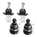 Front upper and lower ball joint set with black rubber boots, ball studs, and hardware