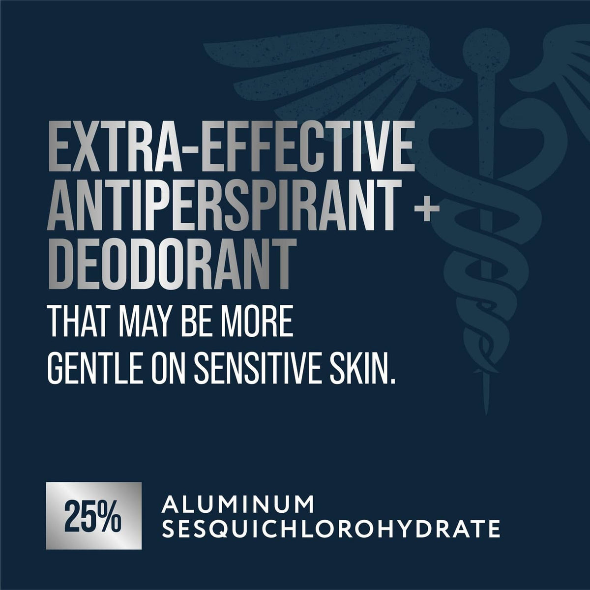 Extra-effective antiperspirant deodorant label stating gentle on sensitive skin