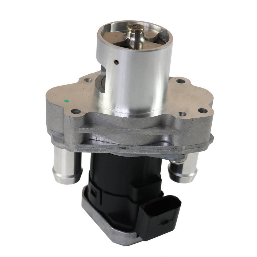 EGR valve with silver metal housing and black lower sensor block