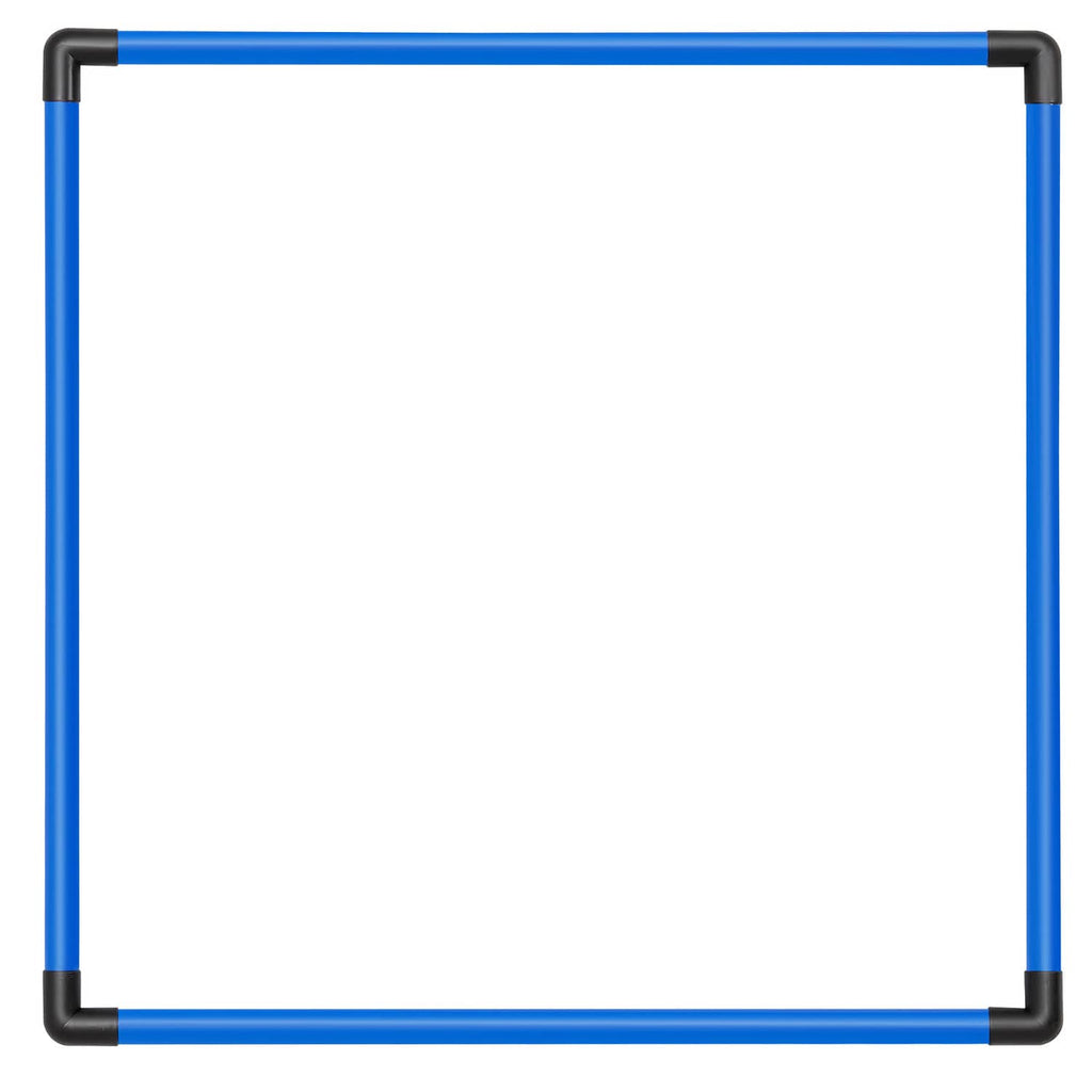 Blue training board with black corner frame and white center