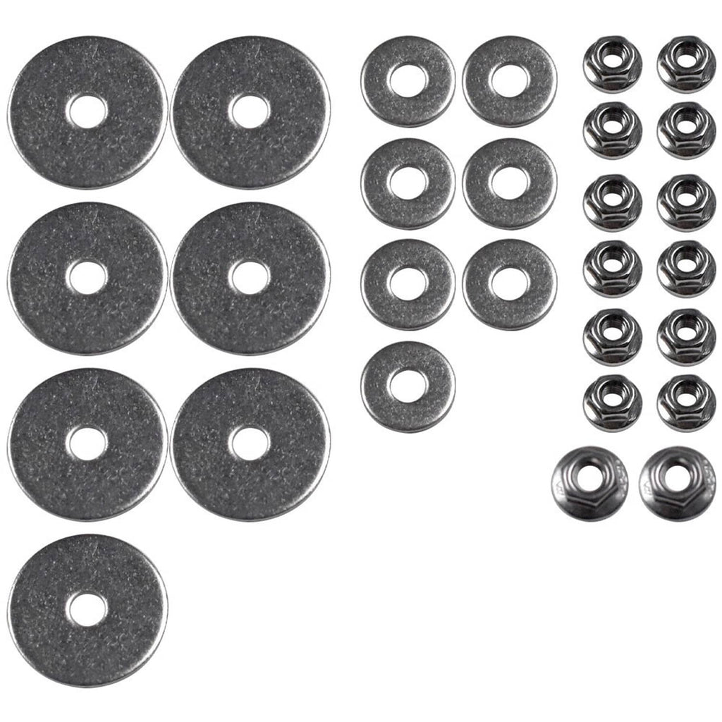 Flat washers and hex nuts hardware set for door panel handle armrest repair kit