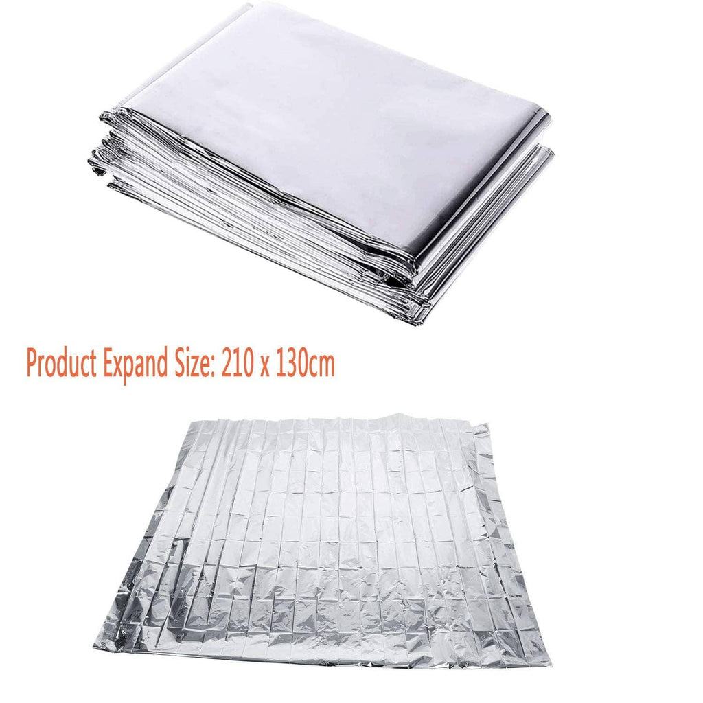 Silver reflective mylar film sheet stack, folded with crinkled foil edges